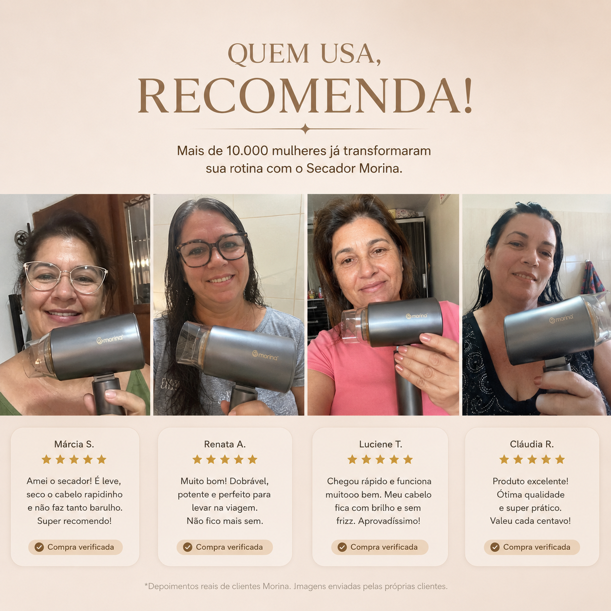 Secador Portátil Morina - Dobrável e Compacto para Viagens